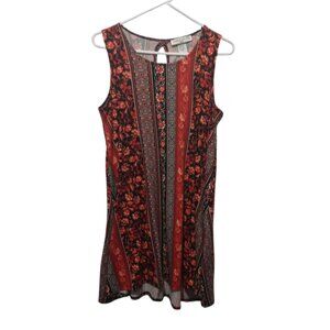 Jamie & Layla Women's Floral Sleeveless Dress Soft Stretchy Size Petite Large